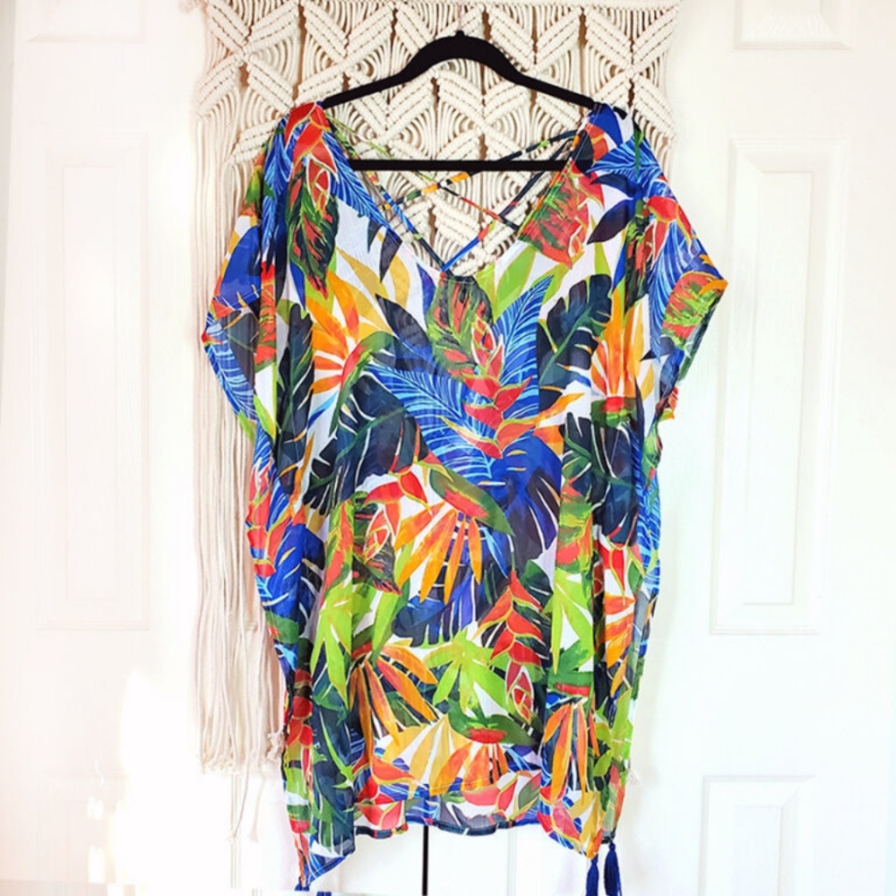 Tropical Printed Coverup